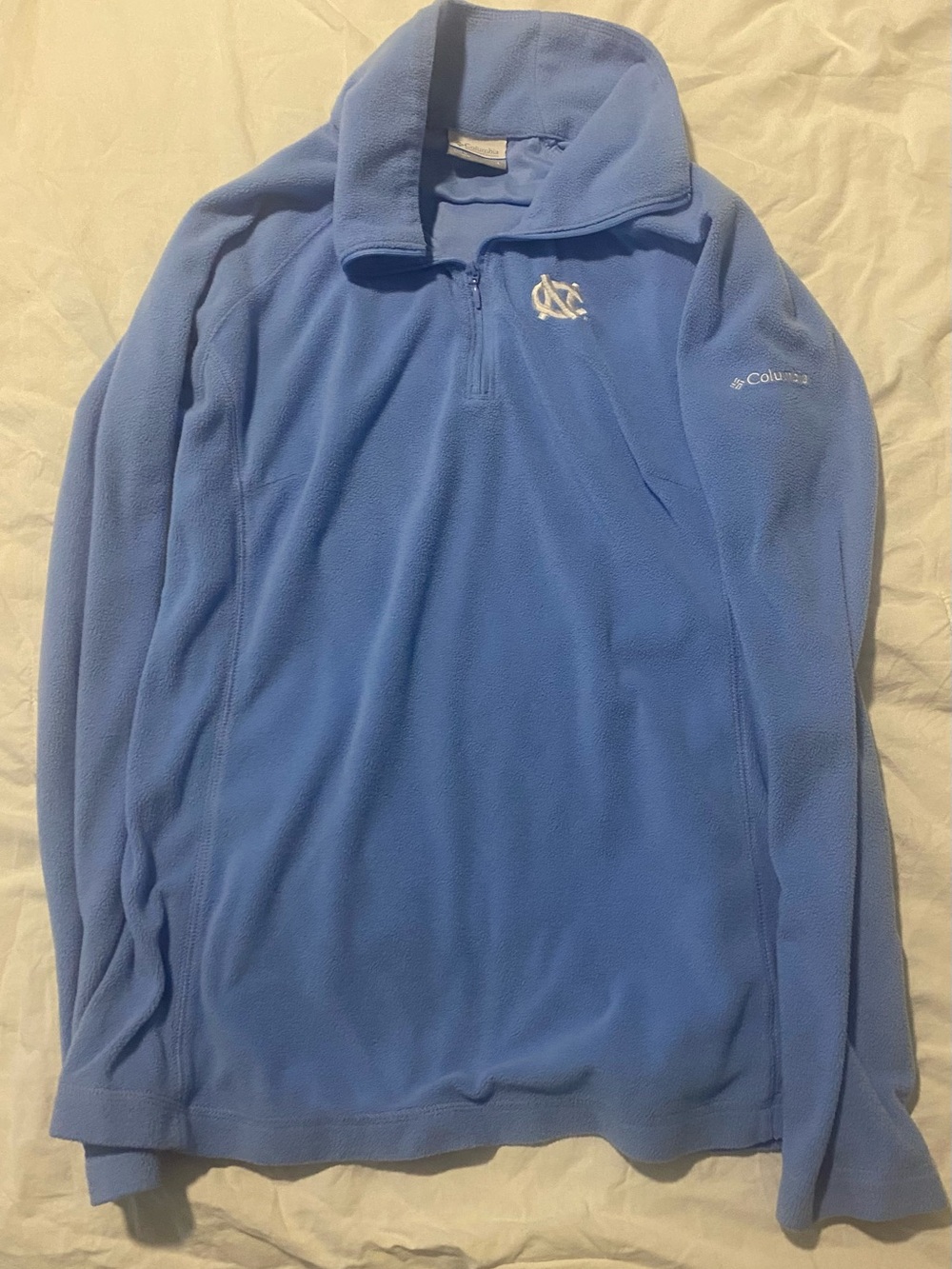 Columbia Wonen’s Light Blue Quarter-Zip Fleece Pullover